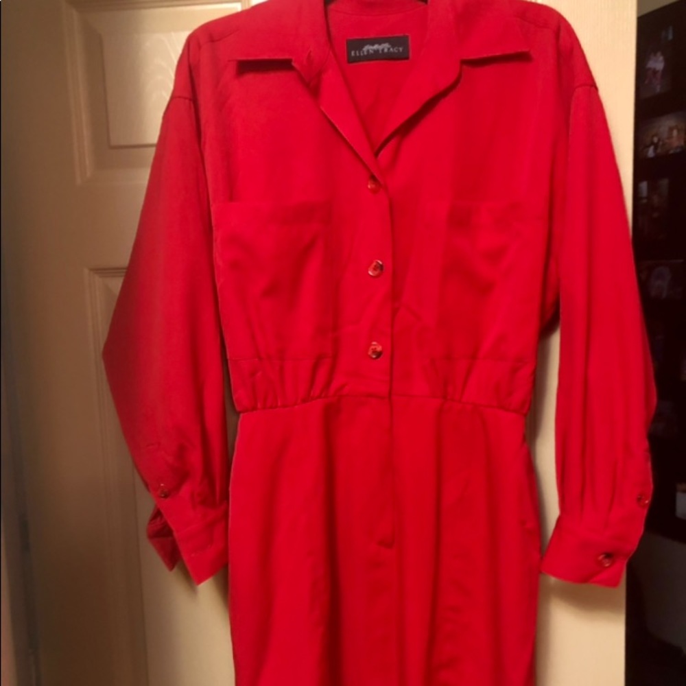 Vintage Ellen Tracy Red Dress🥰